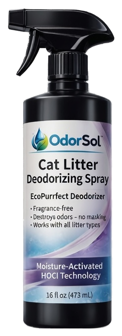 OdorSol Cat Litter Deodorising Spray bottle — made in Australia